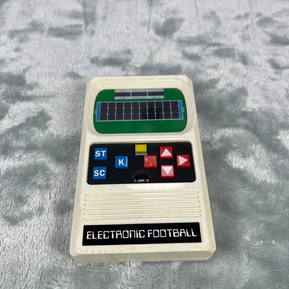 Mattel Electronic Football Handheld Game Basic Fun White Retro Classic